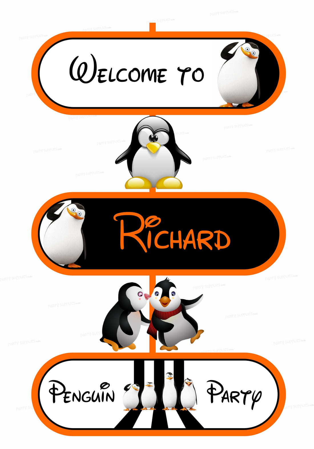 Penguin Theme Door Poster