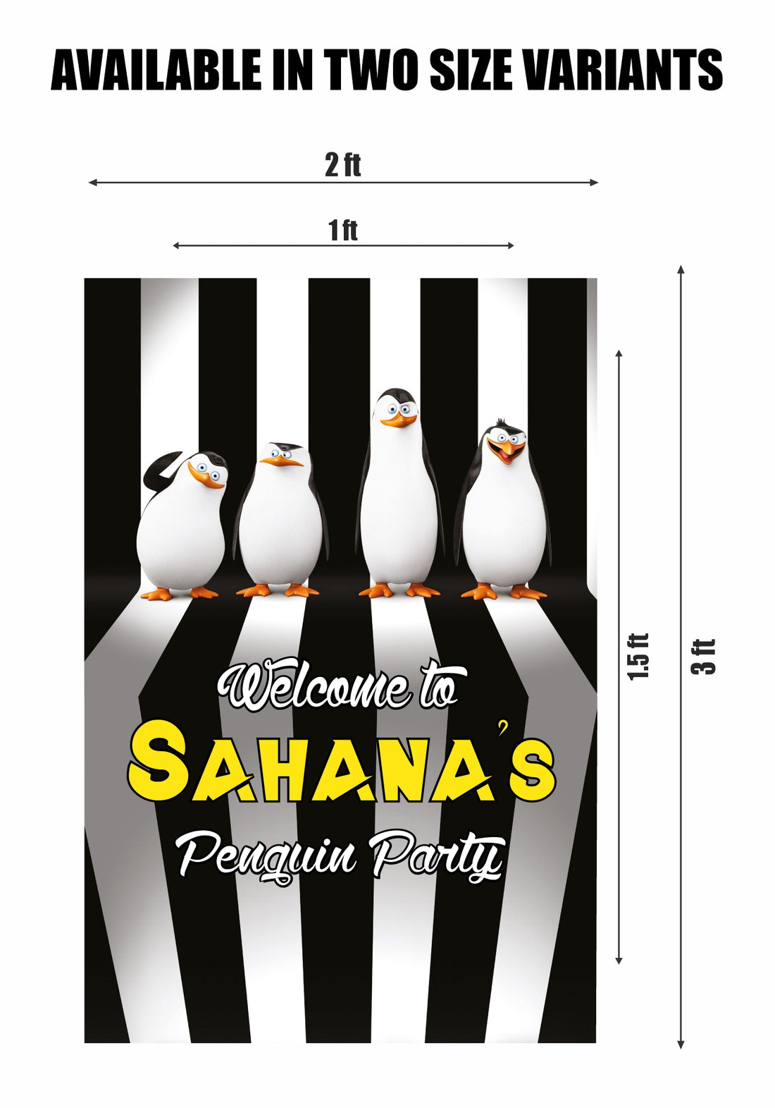 PSI Penguin Theme Personalized Welcome Board