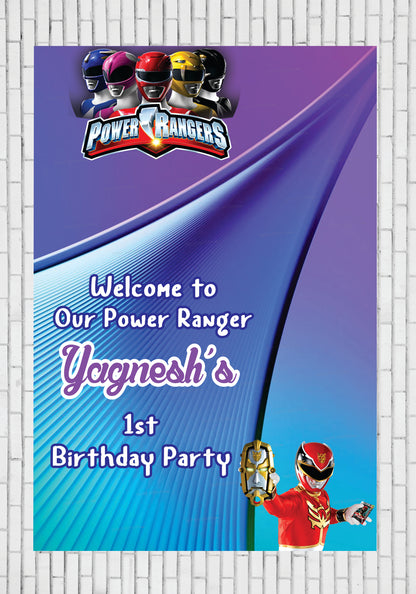Power Rangers Theme  Customized Welcome Board