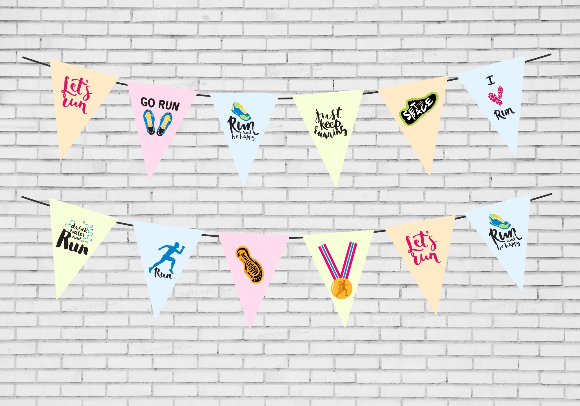 Marathon Theme Flag Bunting