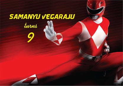 Power Rangers Theme Backdrop