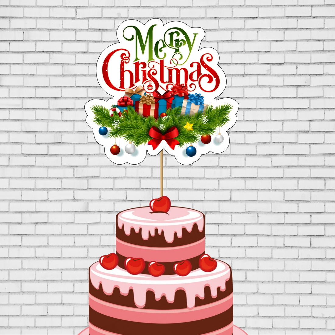 PSI Christmas Theme Cake Topper - 01