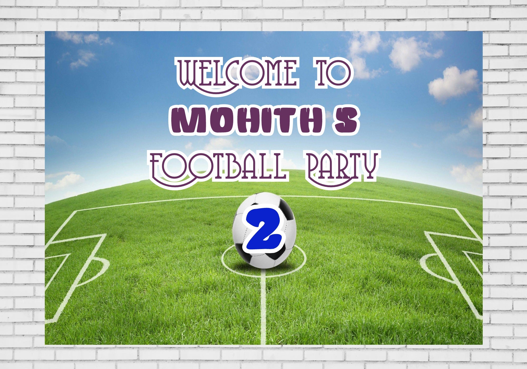 PSI Football Personalized  Theme Welcome Board
