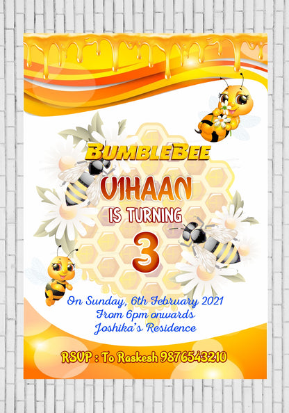 Bumble Bee Theme Invite