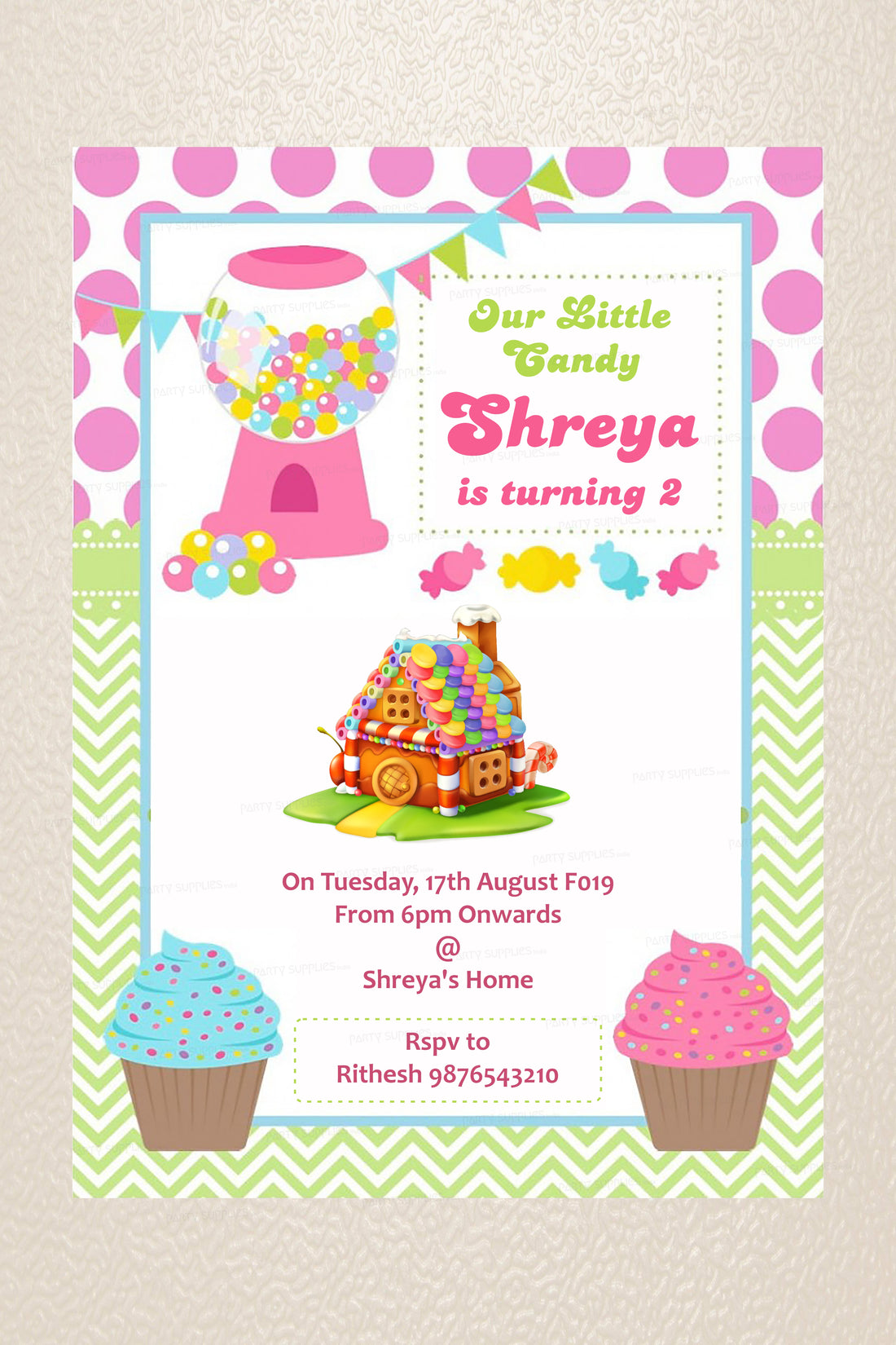 PSI Candy Cup Theme Invite