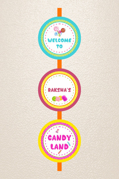 Candy Name Theme Door Poster