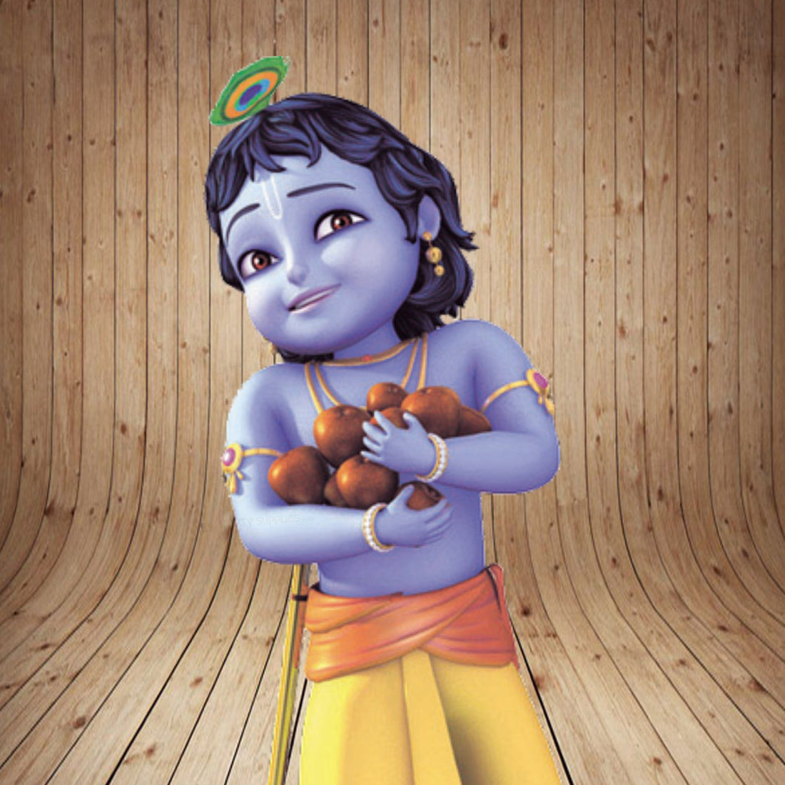 Little Krishna Apple Theme Cutout