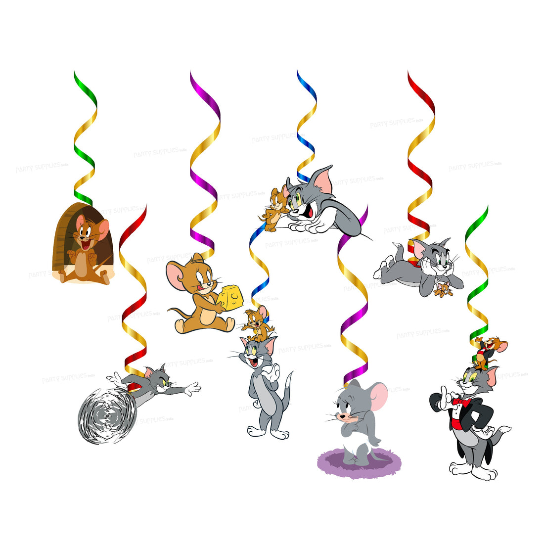 Tom & Jerry Theme Character Swirls