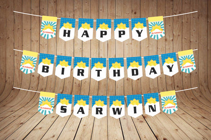 PSI Sunshine Theme Boy Personalized with Name Hanging