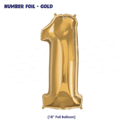 Number 1 Premium Gold Foil Balloon