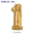 Number 1 Premium Gold Foil Balloon - image 1 of 4 | Party Supplies India