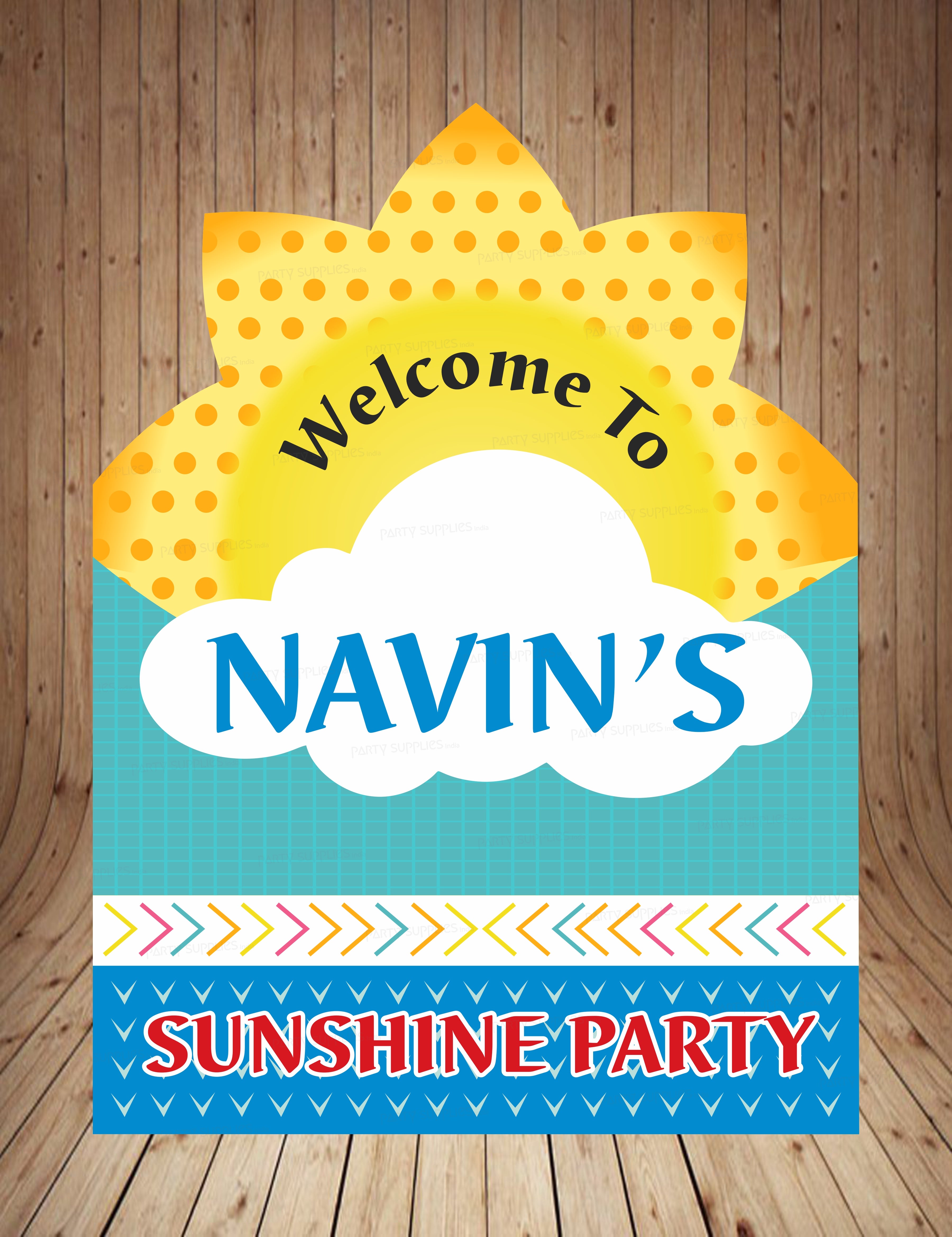 PSI Sunshine Theme Boy Personalized with Name Welcome Board
