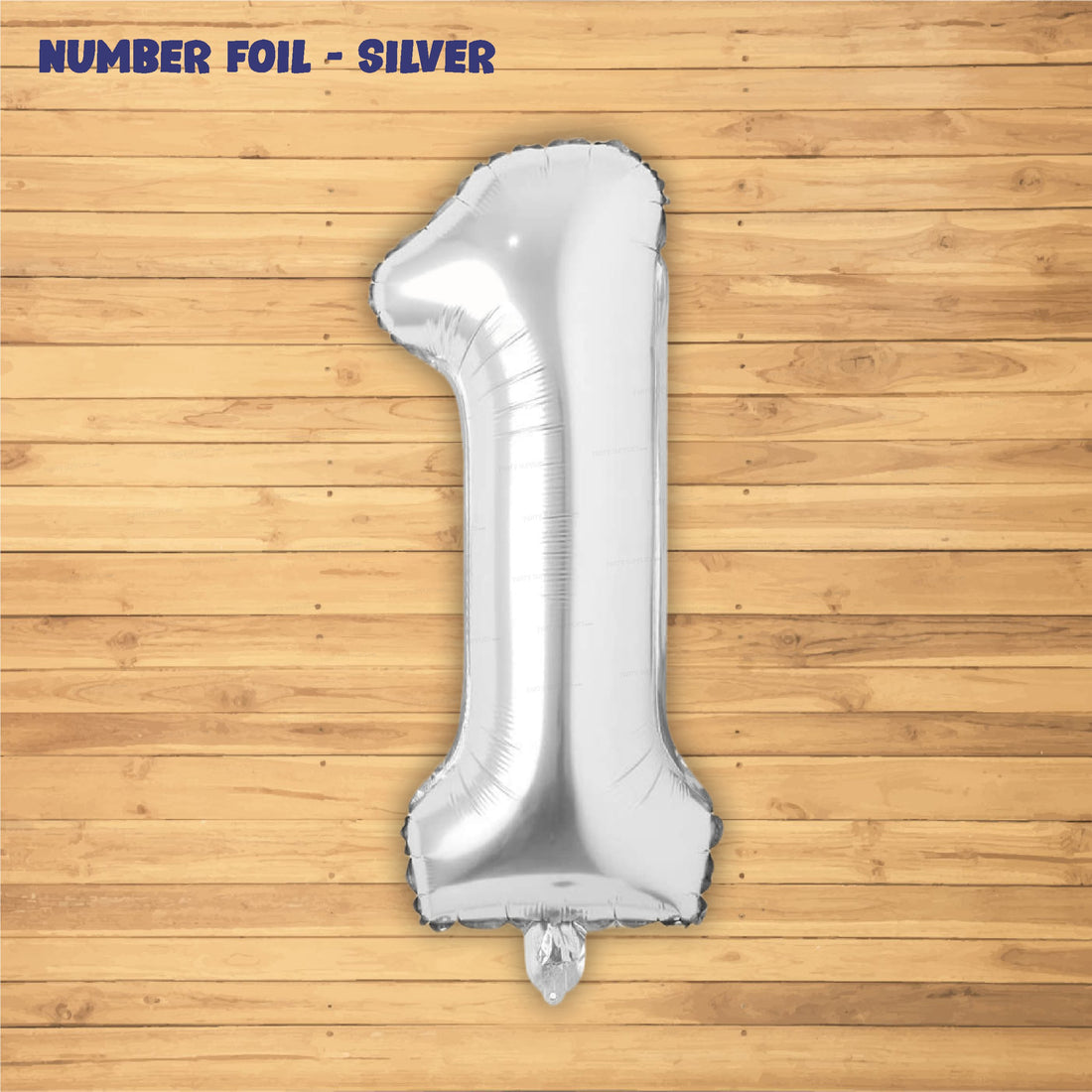 Number 1 Premium Silver Foil Balloon