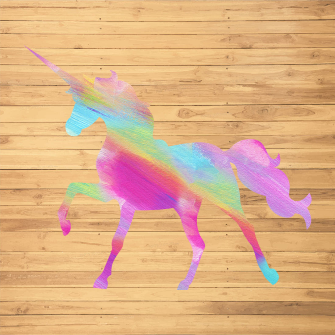 Unicorn Theme Multi-Coloured Horse Cutout