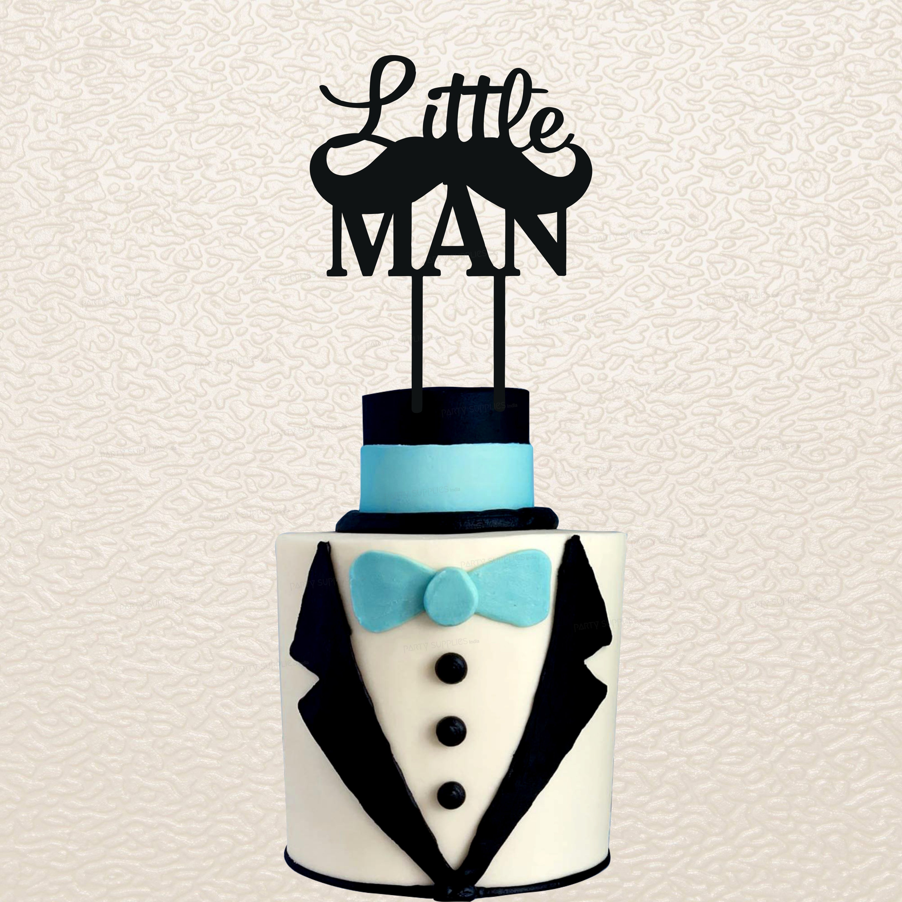 Little Man Theme Cake Topper