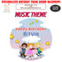 Music Theme Customized Round Backdrop - image 1 of 4 | Party Supplies India
