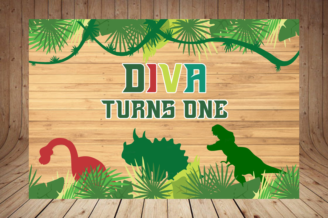PSI Dinosaur Theme Personalized Backdrop
