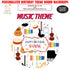Music Theme Personalized Round Backdrop - image 1 of 4 | Party Supplies India