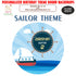 Sailor Theme Personalized Round Backdrop - image 1 of 4 | Party Supplies India