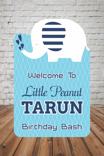 PSI Blue Elephant Theme Customized Welcome Board