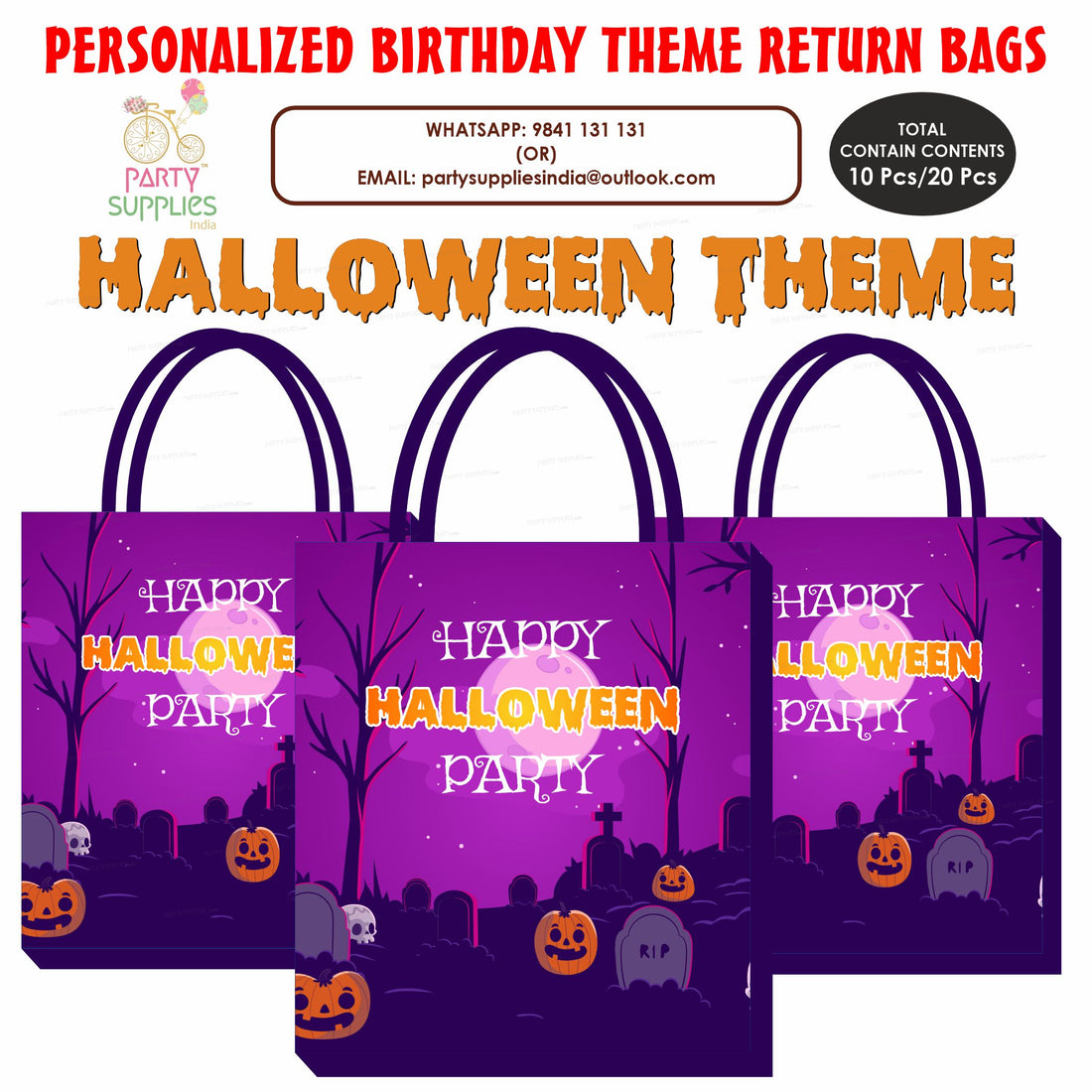 Halloween Theme Return Gift Bag