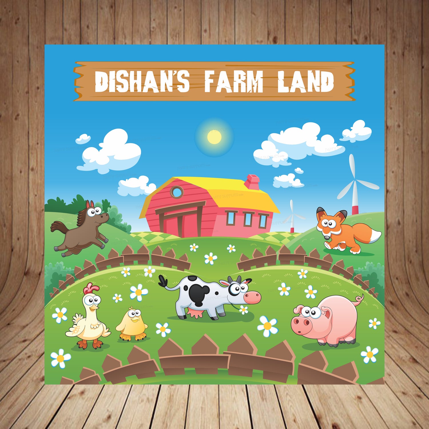 PSI Farm Theme Personalized Backdrop