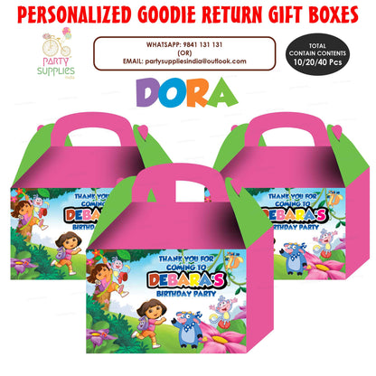 Dora The Explorer Theme Goodie Return Gift Boxes - image 1 of 5 | Party Supplies India