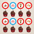 Aeroplane Theme Customized Cup Cake Topper - image 1 of 3 | Party Supplies India