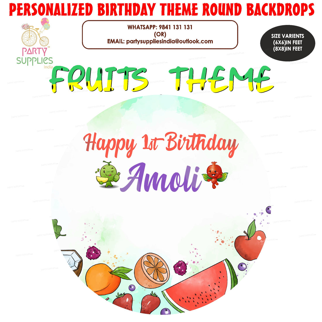Fruits Theme Classic Backdrop