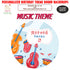 Music Theme Round Backdrop - image 1 of 4 | Party Supplies India
