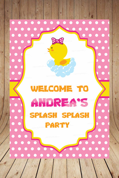 PSI Duck Theme Girl Welcome Board