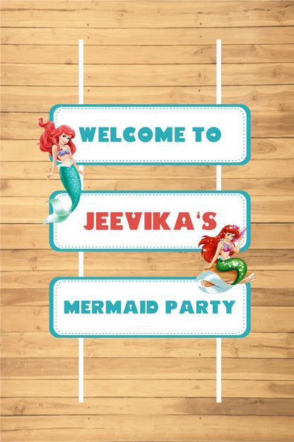 Mermaid Theme Door Poster