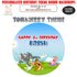 Tom & Jerry Theme Personalized Round Backdrop - image 1 of 4 | Party Supplies India