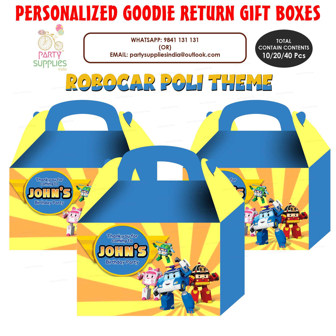 Robopoli Theme Goodie Return Gift Boxes