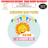Sunshine Theme Boy Personalized with Name Round Backdrop - image 1 of 4 | Party Supplies India
