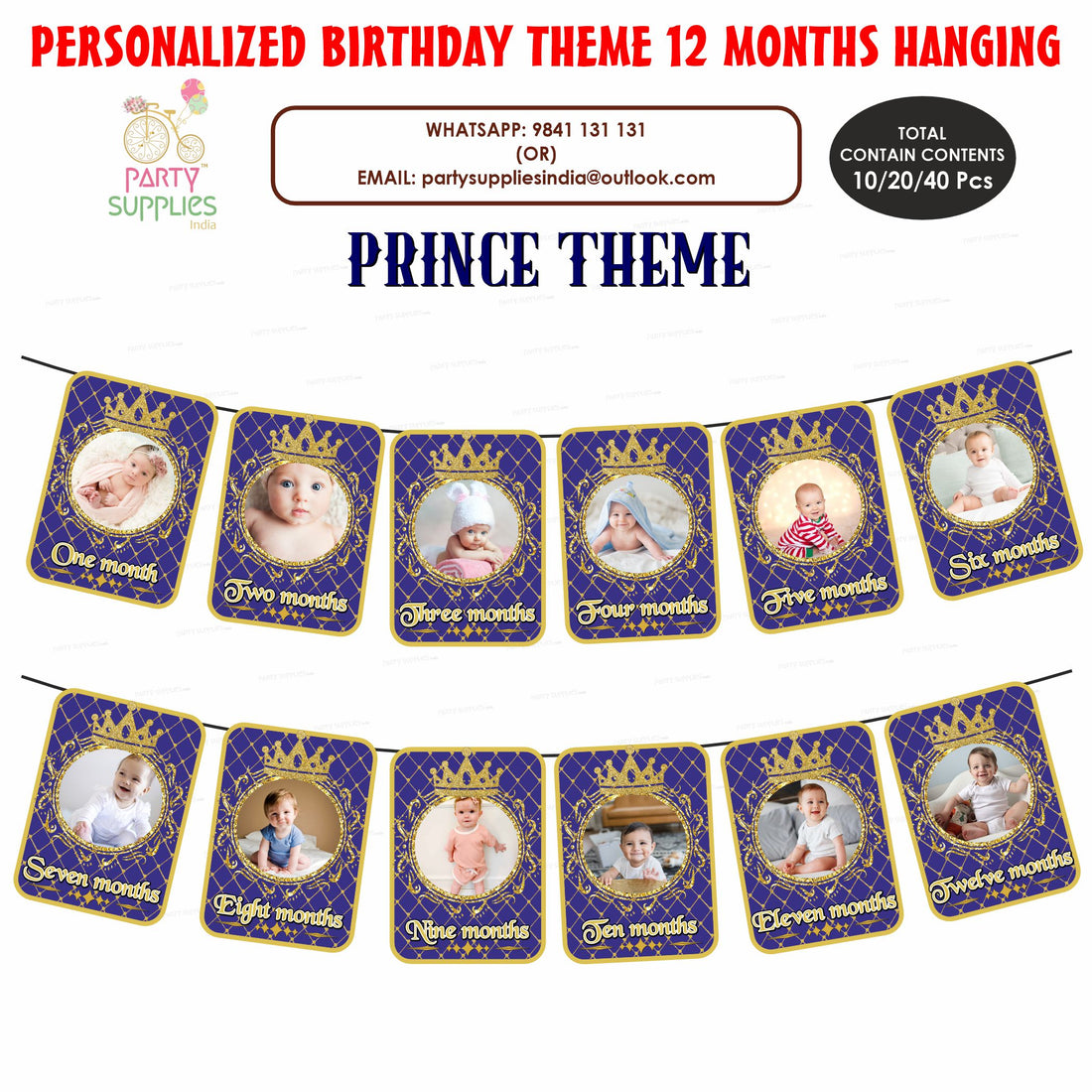 PSI Prince  Theme 12 Months Photo Banner