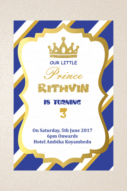 Prince Theme Personalized  Invite