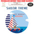 Sailor Theme Customized Round Backdrop - image 1 of 4 | Party Supplies India