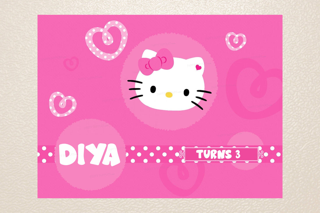 PSI Hello Kitty Theme with Baby Name Backdrop