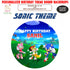 Sonic the Hedgehog Theme Personalized Round Backdrop - image 1 of 4 | Party Supplies India