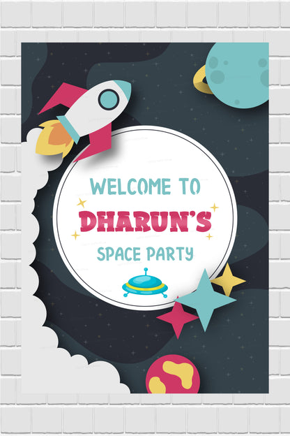 PSI Space Theme Customized Welcome Board