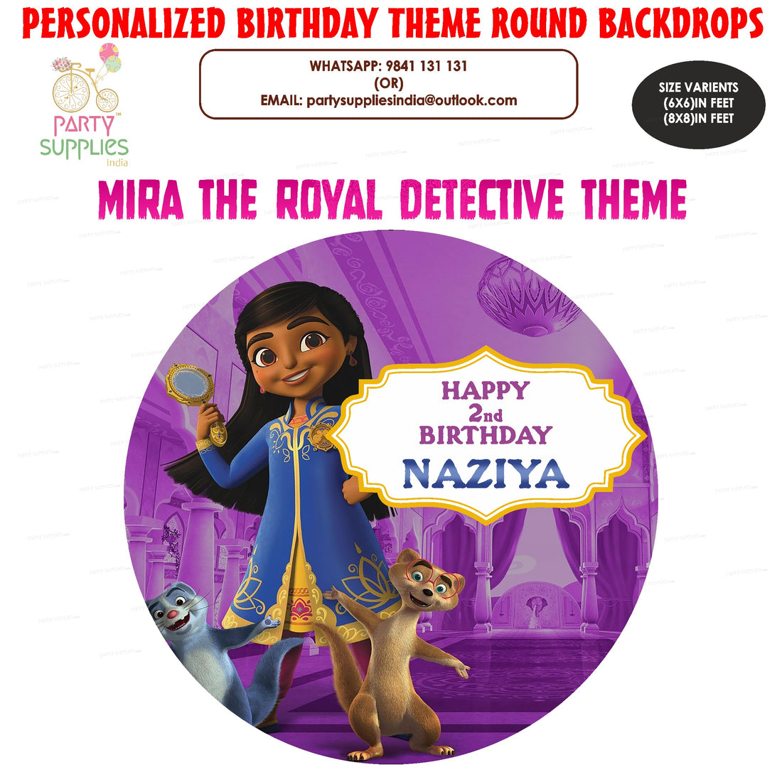 Mira Royal detective Theme Customized Backdrop