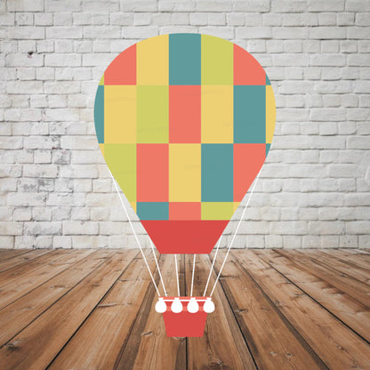 Hot Air Theme girl Multi-Coloured Balloon Cutout