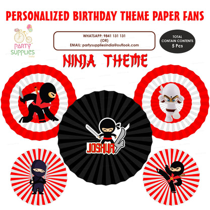 Ninja Theme Paper Fan