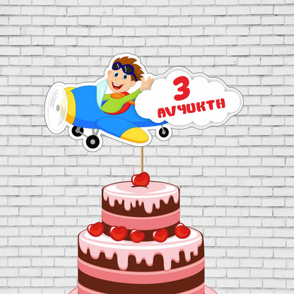 AEROPLANE THEME  CAKE TOPPER