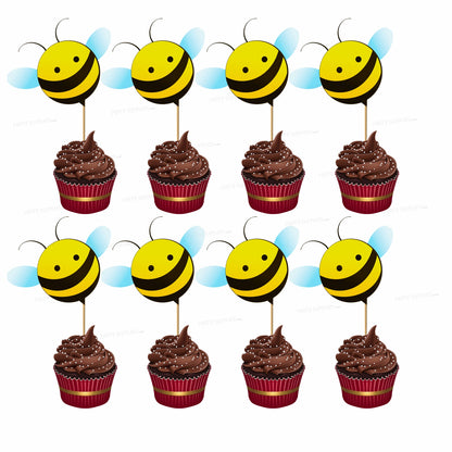 Bumble Bee Theme Classic Cup Cake Topper