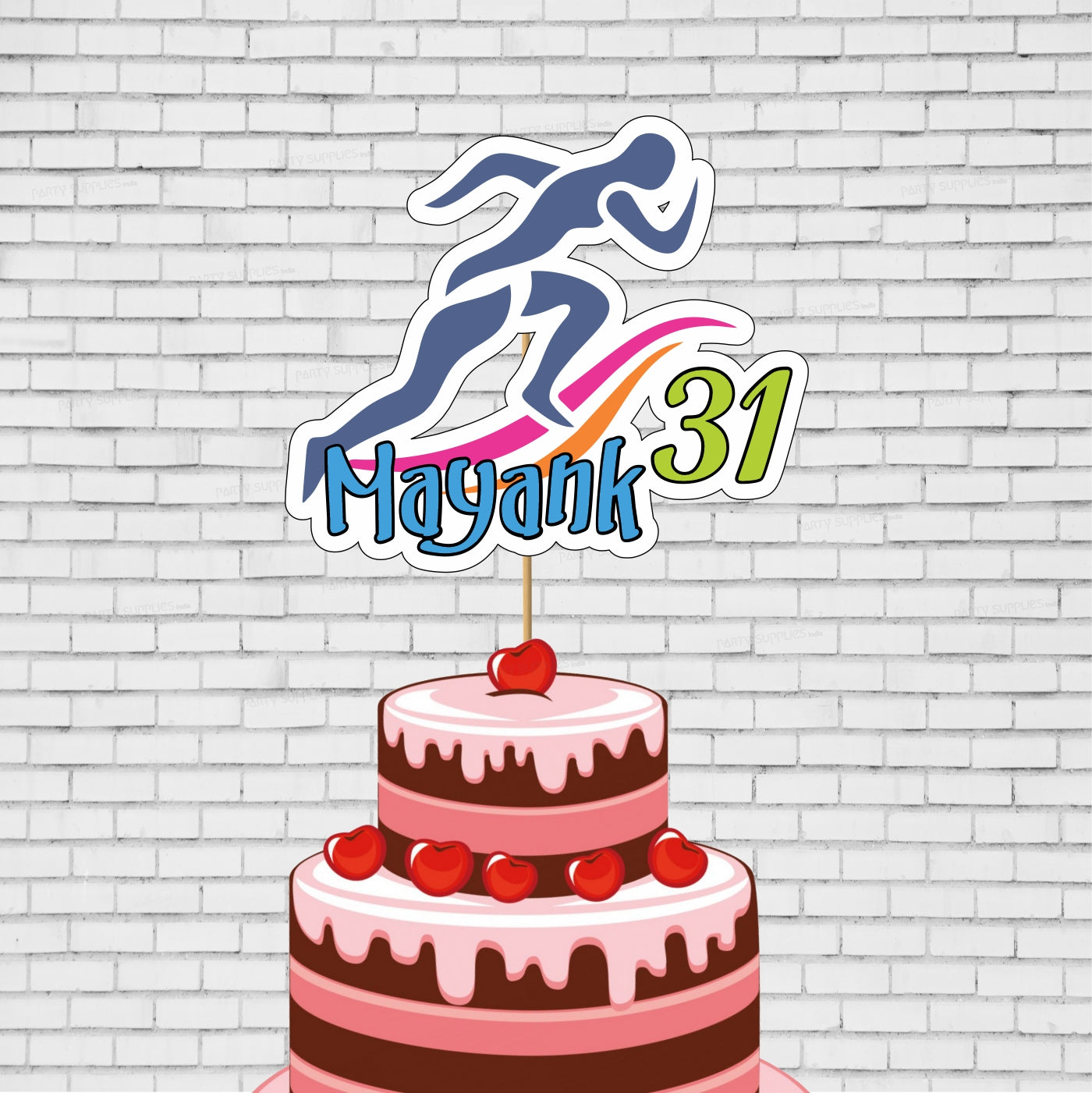 Marathon Theme Classic Cake Topper