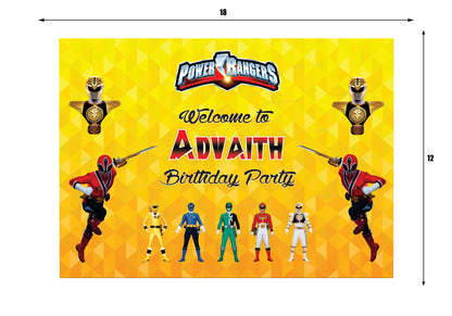 PSI Power Rangers Theme  Personalized Welcome Board