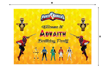 Power Rangers Theme  Personalized Welcome Board