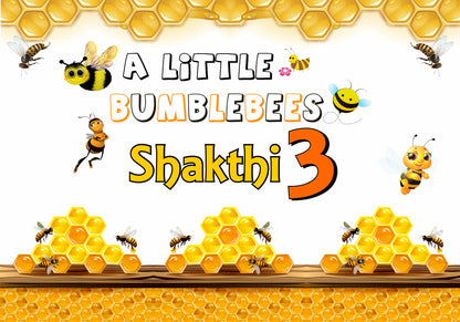 Bumble Bee Personalized Theme Backdrop